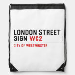 LONDON STREET SIGN  Drawstring Backpack