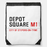 Depot Square  Drawstring Backpack