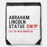 abraham lincoln statue  Drawstring Backpack