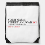 Your Name Street anuvab  Drawstring Backpack
