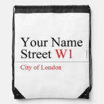 Your Name Street  Drawstring Backpack