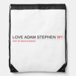 Love adam stephen  Drawstring Backpack