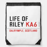 life of  riley  Drawstring Backpack