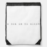 Be calm and do science  Drawstring Backpack