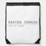 kaycee canasa  Drawstring Backpack