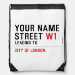Your Name Street  Drawstring Backpack