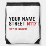 Your Name Street  Drawstring Backpack