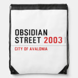 Obsidian Street  Drawstring Backpack