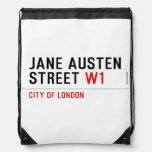 Jane Austen Street  Drawstring Backpack