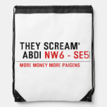 THEY SCREAM'  ABDI  Drawstring Backpack