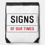 signs  Drawstring Backpack