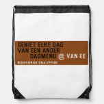 Geniet elke dag van een ander         dagmenu  Drawstring Backpack