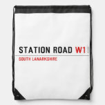 station road  Drawstring Backpack