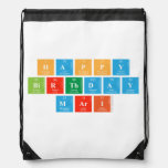 happy
 Birthday
 Mari  Drawstring Backpack