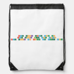 Never gonna give you up
 Never gonna let you down
 Never gonna run around and desert you  Drawstring Backpack