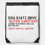 Giga B3atz Drive   Drawstring Backpack