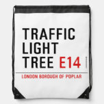traffic light tree  Drawstring Backpack