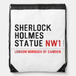 sherlock holmes statue  Drawstring Backpack