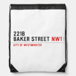 221B BAKER STREET  Drawstring Backpack