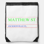 Matthew st  Drawstring Backpack