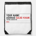 Your Name Ashhad  Drawstring Backpack
