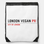 London vegan  Drawstring Backpack