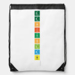 g
 E
 N
 I
 U
 S
 L
 A
 B
   Drawstring Backpack