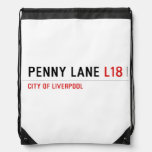 penny lane  Drawstring Backpack
