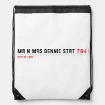 Mr n Mrs Dennie strt  Drawstring Backpack