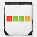 Hello  Drawstring Backpack