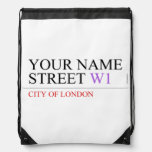 Your Name Street  Drawstring Backpack