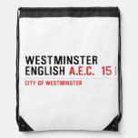 Westminster English  Drawstring Backpack