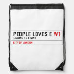 PEOPLE LOVES E  Drawstring Backpack