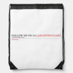 FOLLOW ME ON I.G  Drawstring Backpack