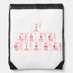 I
 LOVE 
 DIVINE  Drawstring Backpack
