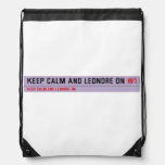 Keep Calm And Leondre On  Drawstring Backpack