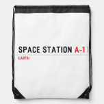 Space Station  Drawstring Backpack