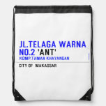 jl.telaga warna no.2  Drawstring Backpack