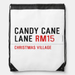 Candy Cane Lane  Drawstring Backpack