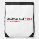 Diagonal Alley  Drawstring Backpack