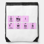 omg!
 twins  Drawstring Backpack