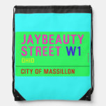 JayBeauty Street  Drawstring Backpack