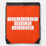 Periodic
 Table
 Writer  Drawstring Backpack