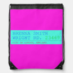 Brenna Smith Wright Rd.  Drawstring Backpack