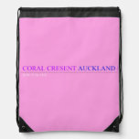 coral cresent  Drawstring Backpack