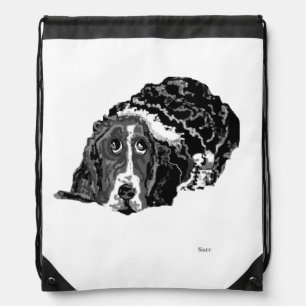 Drawstring Backpack : Basset Hound Dog