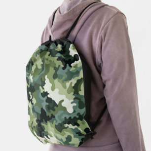 Drawstring Backpack Camo Print