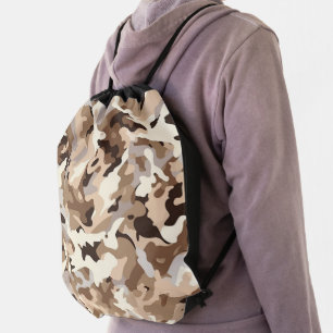 Drawstring Backpack Camo Print