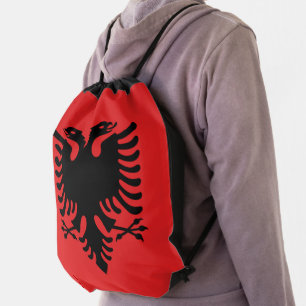 Drawstring backpack - Flag of Albania