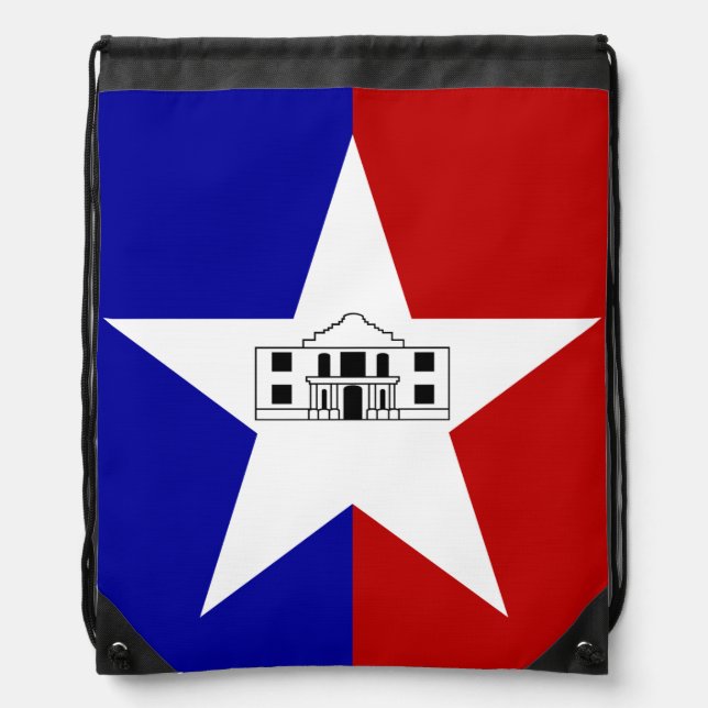 Drawstring backpack - Flag of San Antonio (Front)